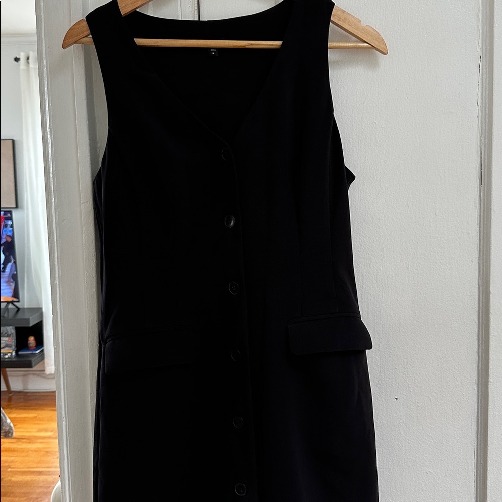 Express Black Button-Down Mini Dress